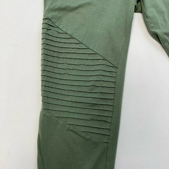 Ultra Flirt Womens Leggings Pants Green Mid Rise Stretch Cotton Blend Large - Picture 9 of 10